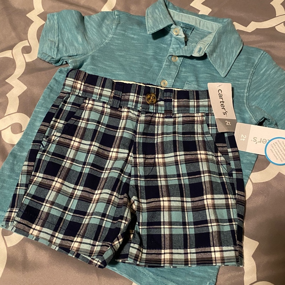 NWT Carter’s 2pc Toddler boys size 2T short set